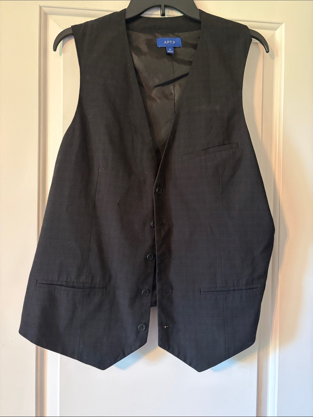 Apt. 9 Black Men's Tailored Vest